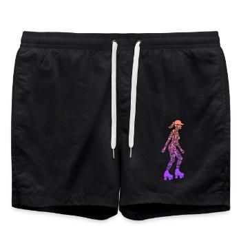Rollschuh Roller Skating Mädchen Rollschuhe - Badeshorts - Schwarz - Vorne - AI Model Male 185 light (185cm)