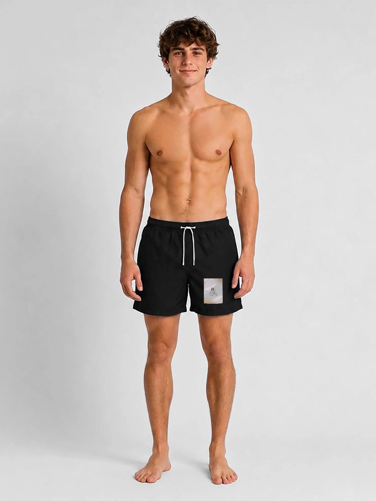 BE YOU ALWAYS - Badeshorts - Schwarz - Vorne - AI Model Male 185 light (185cm)