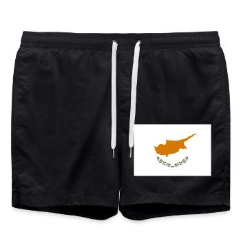 Zypern - Badeshorts - Schwarz - Vorne - AI Model Male 185 light (185cm)