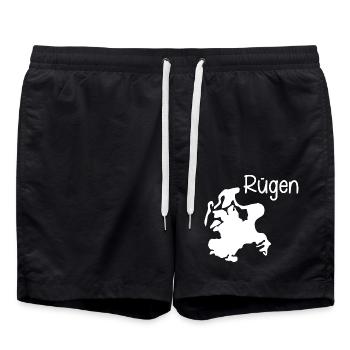 Rügen - Badeshorts - Schwarz - Vorne - AI Model Male 185 light (185cm)