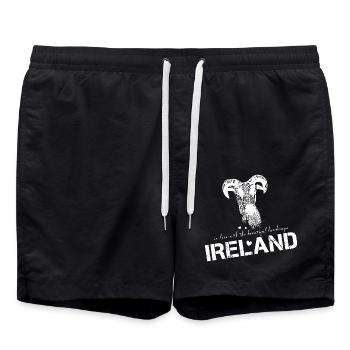 Irland Ireland sheep - Badeshorts - Schwarz - Vorne - AI Model Male 185 light (185cm)