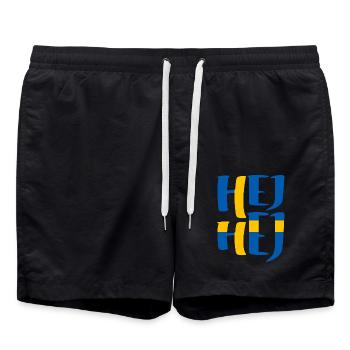 SUÈDE HEJ HEJ SUÉDOIS - Short de bain - noir - Devant - AI Model Male 185 light (185cm)