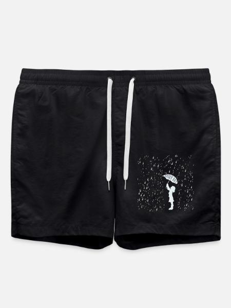 rainy day - Badeshorts - Schwarz