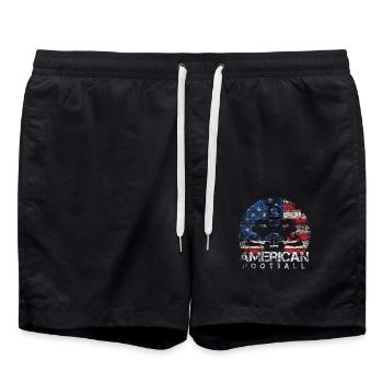 American Football - Badeshorts - Schwarz - Vorne - AI Model Male 185 light (185cm)