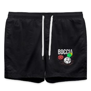 Fokussierte Boccia Inklusionssport - Badeshorts - Schwarz - Vorne - AI Model Male 185 light (185cm)