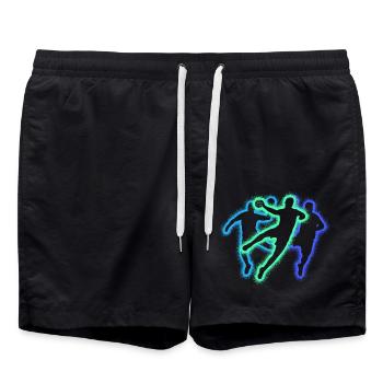 Handballspieler Handballer Jungen Handball - Badeshorts - Schwarz - Vorne - AI Model Male 185 light (185cm)