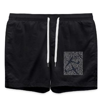 Waghalsiger Segelflieger Aufwind - Badeshorts - Schwarz - Vorne - AI Model Male 185 light (185cm)
