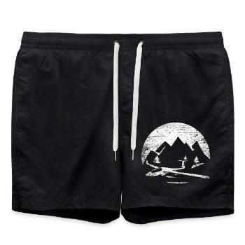 Wagemutiger Segelflieger Pilot - Badeshorts - Schwarz - Vorne - AI Model Male 185 light (185cm)