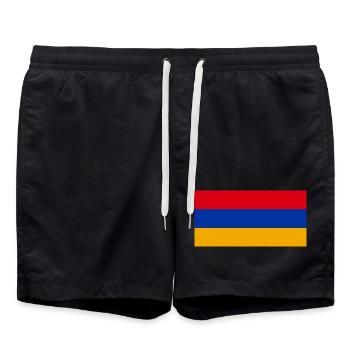 Armenien - Badeshorts - Schwarz - Vorne - AI Model Male 185 light (185cm)