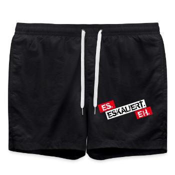 Es Eskaliert Eh - Badeshorts - Schwarz - Vorne - AI Model Male 185 light (185cm)