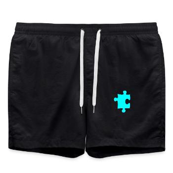 Puzzle - Badeshorts - Schwarz - Vorne - AI Model Male 185 light (185cm)