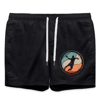 Handball Handballspieler Jungen Handballer - Badeshorts - Schwarz - Vorne - AI Model Male 185 light (185cm)