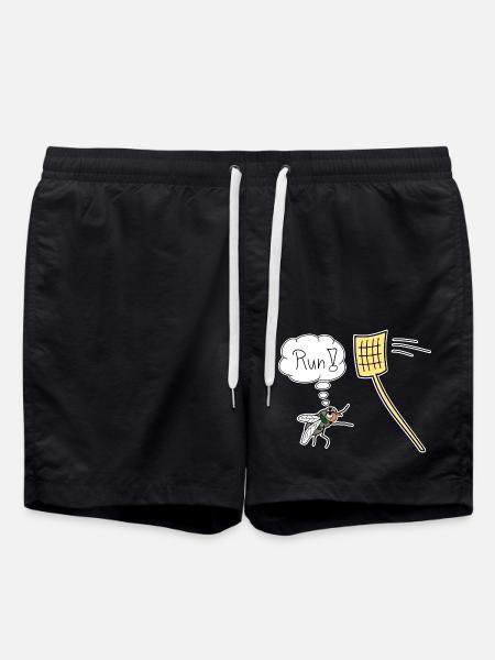 Fliege Lustig Fliegenklatsche Lustig Vektor Neu - Badeshorts - Schwarz