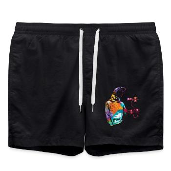 Spannendes Kendama Präzisionsspiel - Badeshorts - Schwarz - Vorne - AI Model Male 185 light (185cm)