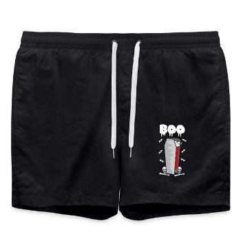 Vampir Sarg Vampire Halloween Outfit - Badeshorts - Schwarz - Vorne - AI Model Male 185 light (185cm)
