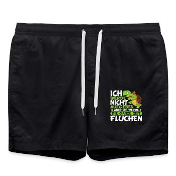 Ich Werde Nicht Aufgeben Die Ganze Zeit Fluchen - Badeshorts - Schwarz - Vorne - AI Model Male 185 light (185cm)
