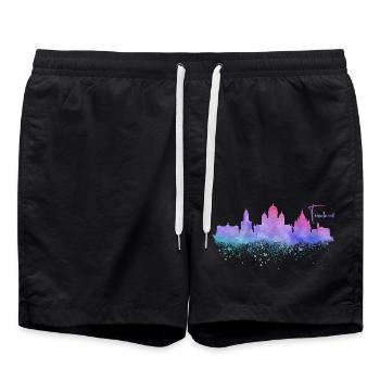 Finnland - Badeshorts - Schwarz - Vorne - AI Model Male 185 light (185cm)