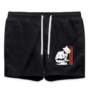 Spürnasiger Archäologe Ausgrabung - Badeshorts - Schwarz - Vorne - AI Model Male 185 light (185cm)