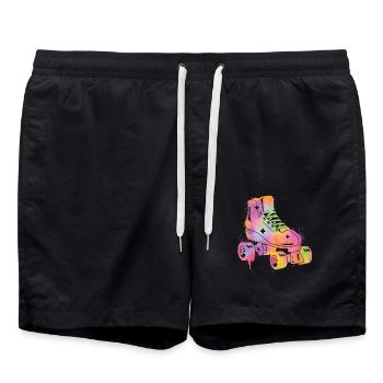 Rollschuh Roller Skating Damen Mädchen Rollschuhe - Badeshorts - Schwarz - Vorne - AI Model Male 185 light (185cm)