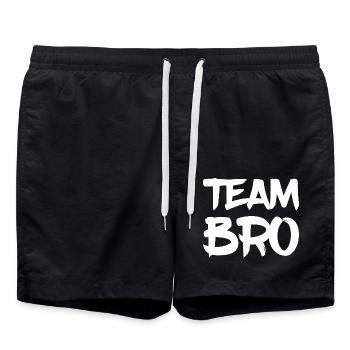 Team Bro - Badeshorts - Schwarz - Vorne - AI Model Male 185 light (185cm)