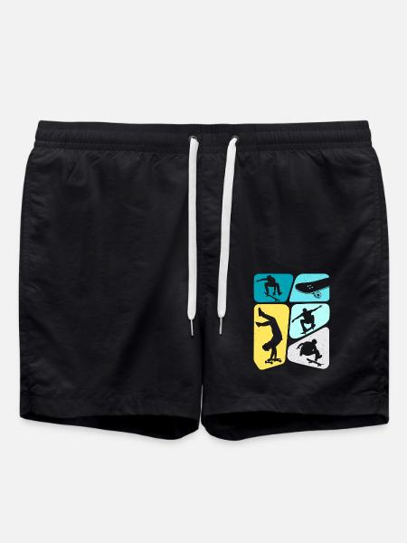 Skateboarder Skaten Skater Skateboard Jungen - Badeshorts - Schwarz