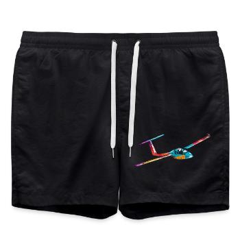 Kühner Segelflieger Thermikflug - Badeshorts - Schwarz - Vorne - AI Model Male 185 light (185cm)