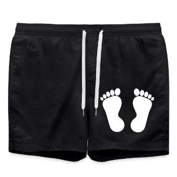 Fuß Füße Fußpflege Podologie - Badeshorts - Schwarz - Vorne - AI Model Male 185 light (185cm)