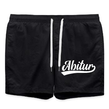 Abitur - Badeshorts - Schwarz - Vorne - AI Model Male 185 light (185cm)
