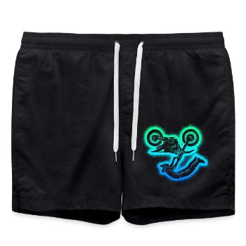 Motocross Dirtbike Herren Kinder Jungen Dirt Biker - Badeshorts - Schwarz - Vorne - AI Model Male 185 light (185cm)
