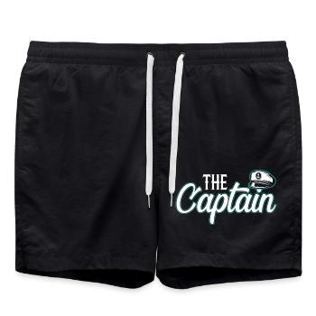 Der Captain - Badeshorts - Schwarz - Vorne - AI Model Male 185 light (185cm)