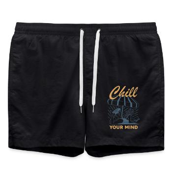 Chill Your Mind - Badeshorts - Schwarz - Vorne - AI Model Male 185 light (185cm)