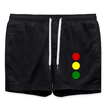 Ampel - Badeshorts - Schwarz - Vorne - AI Model Male 185 light (185cm)