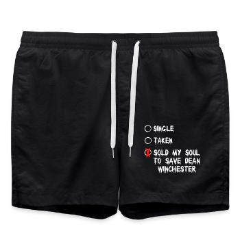 Seelenpreis für den Jäger - Badeshorts - Schwarz - Vorne - AI Model Male 185 light (185cm)