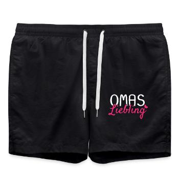 Omas Liebling - Badeshorts - Schwarz - Vorne - AI Model Male 185 light (185cm)