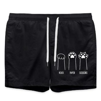 Rock Paper Scissors - Swim Trunks - black - Front - AI Model Male 185 light (185cm)