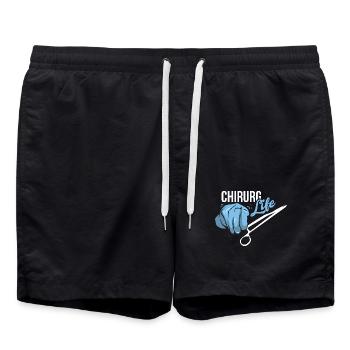 Scharfsinniger Chirurg Notaufnahme - Badeshorts - Schwarz - Vorne - AI Model Male 185 light (185cm)
