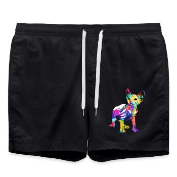 Faszinierende Sphynx Katzenzucht - Badeshorts - Schwarz - Vorne - AI Model Male 185 light (185cm)