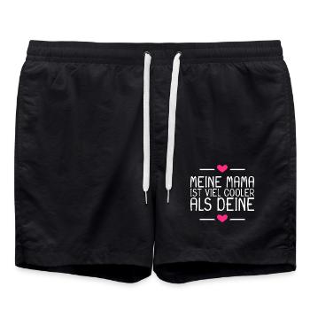 Lustige Sprüche Meine Mama Spruch Lustig - Badeshorts - Schwarz - Vorne - AI Model Male 185 light (185cm)