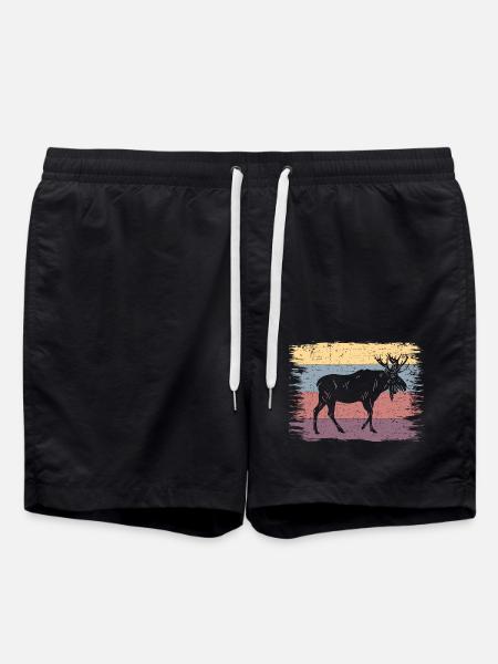 Elch - Badeshorts - Schwarz