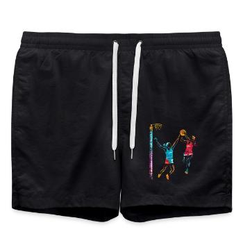 Flinker Netzball Mannschaftssport - Badeshorts - Schwarz - Vorne - AI Model Male 185 light (185cm)