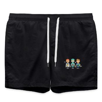 Umsichtiger Anästhesist Narkose - Badeshorts - Schwarz - Vorne - AI Model Male 185 light (185cm)