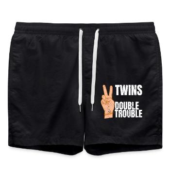 Twins - Swim Trunks - black - Front - AI Model Male 185 light (185cm)