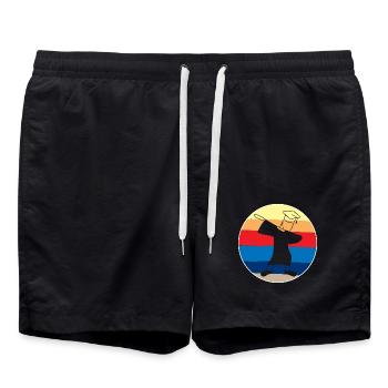 Graduation Dab - Badeshorts - Schwarz - Vorne - AI Model Male 185 light (185cm)