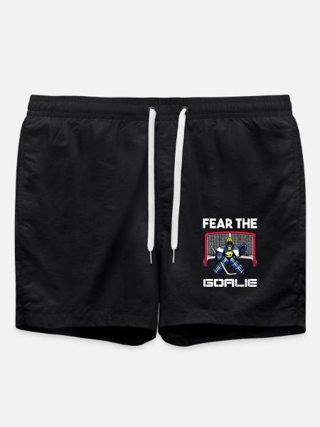 Goalie Hockey Torwart Eishockey - Badeshorts - Schwarz