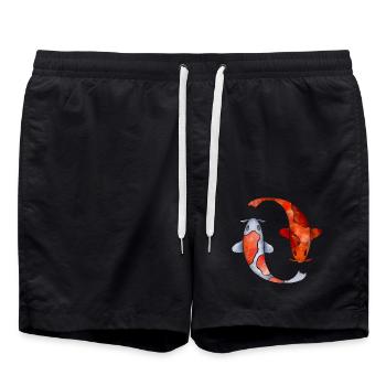 Koi - Badeshorts - Schwarz - Vorne - AI Model Male 185 light (185cm)