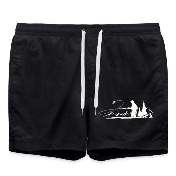 Sauerland Fliegenfischen - Badeshorts - Schwarz - Vorne - AI Model Male 185 light (185cm)