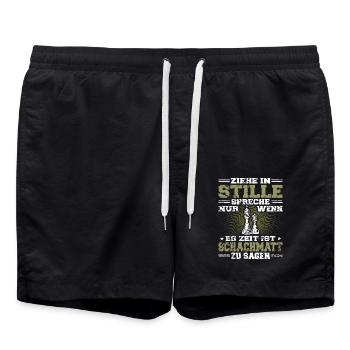 Schach Regeln Schachmatt Schachspieler - Badeshorts - Schwarz - Vorne - AI Model Male 185 light (185cm)