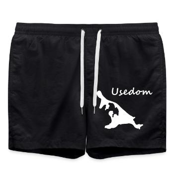 Usedom - Badeshorts - Schwarz - Vorne - AI Model Male 185 light (185cm)