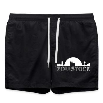 Köln Zollstock - Badeshorts - Schwarz - Vorne - AI Model Male 185 light (185cm)
