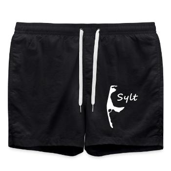 Sylt - Badeshorts - Schwarz - Vorne - AI Model Male 185 light (185cm)